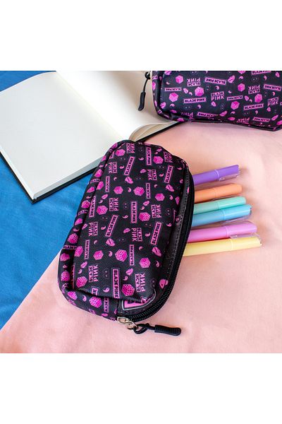 Köstebek Black Black Pink New Collage Pen Holder
