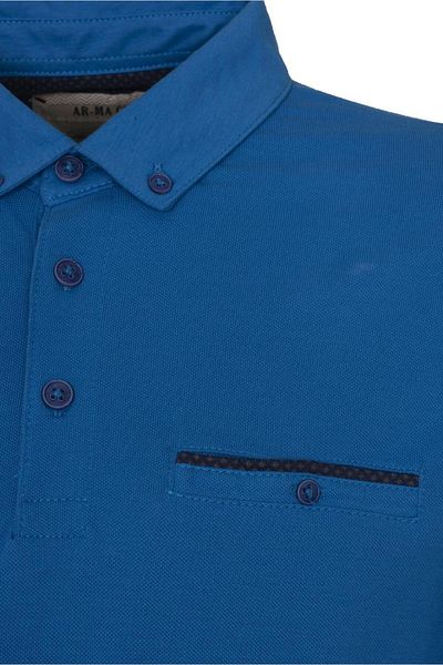 Arma Ανδρικό μπλουζάκι Midnight Blue Basic Slim Fit Polo Neck Y9tyo7968