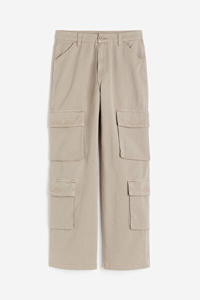 H&M Gabardin Kargo Pantolon