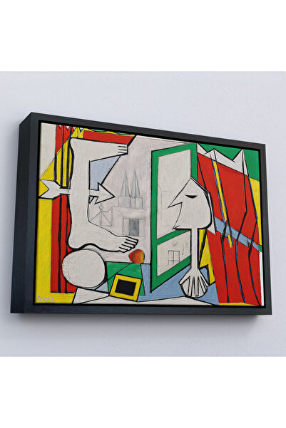 N NOXXO Pablo Picasso cu cadru din lemn - Pictură cu fereastră deschisă - La Fenetre Ouverte-7091