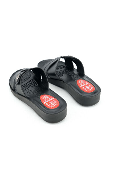 GEZER Kadın Yazlık Suni Deri Rahat Taban Günlük Terlik