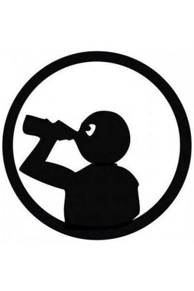 Generic Brand Water Drinking Man (Auto-Motor-Laptop-Decor) Sticker 20 X 20 cm