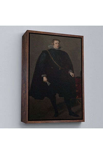 TAKI DERYASI Wooden Framed Velazquez Diego - Philip Iv King of Spain and Portugal Painting-7368