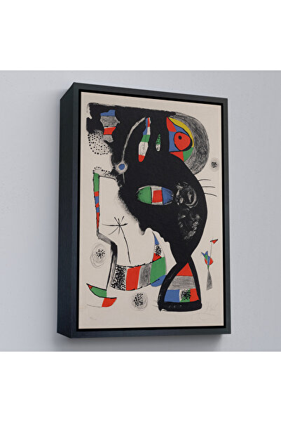 Oxyteez Joan Miro cu cadru din lemn - 42 Rue Blomet Painting-8048