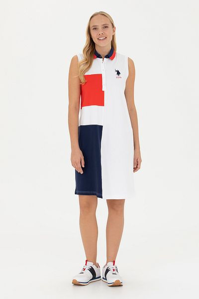 U.S. Polo Assn. Rochie albă tricotată pentru femei - 50263694 -VR013