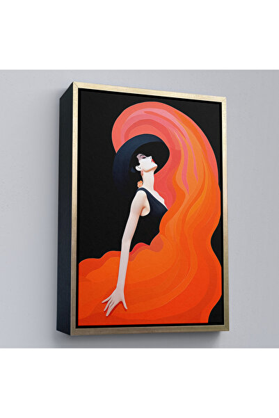 Home Tablo-7659 de femeie abstractă frumoasă cu cadru din lemn