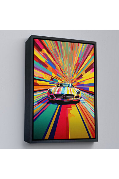 Oxyteez Pictură Mersedes care se deschide prin culorile din cadru din lemn-7959