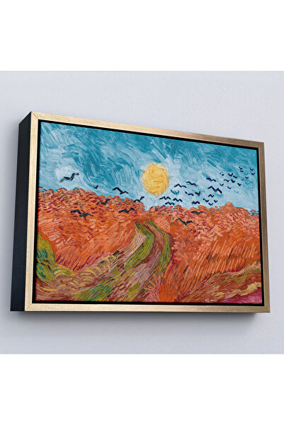 Oxyteez Vincent Willem Van Gogh cu cadru din lemn - Pictură de câmp de grâu c...