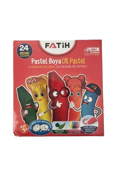 Fatih 24 Pieces Pastel Paint Cardboard Box / 50340/F