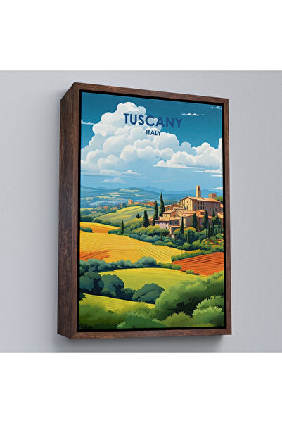 Oxyteez Ζωγραφική Τοσκάνης Ιταλίας με ξύλινο πλαίσιο - Tuscany-7764