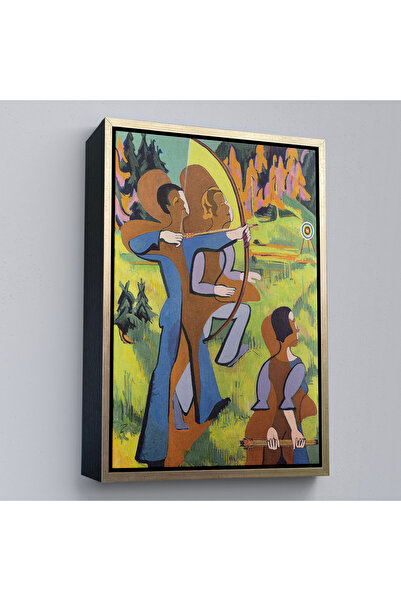 N NOXXO Ernst Ludwig Kirchner cu rame din lemn - Pictură Arcași - Archers-8064