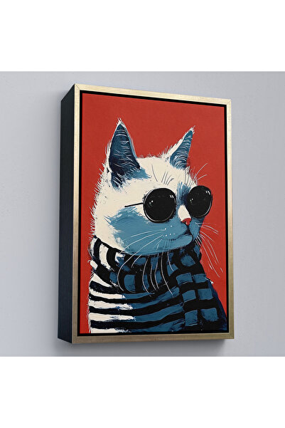 Oxyteez Pictură Cool Cat cu cadru din lemn-7577