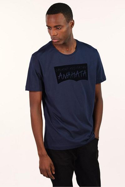 Arma Ανδρικό μπλουζάκι Navy Blue Crew Neck Y 22344401801