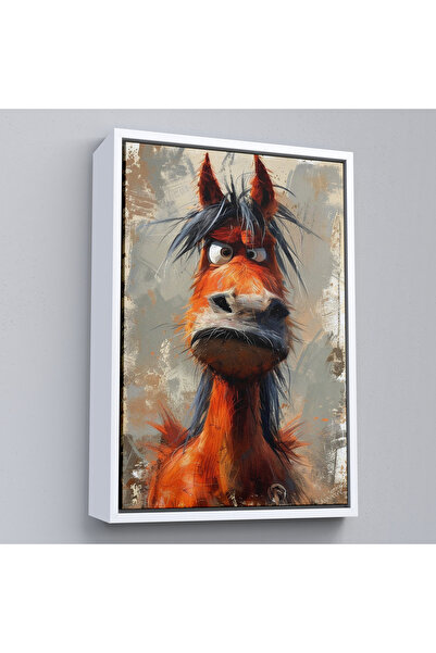 Oxyteez Tablou drăguț de măgar cu cadru din lemn-7893