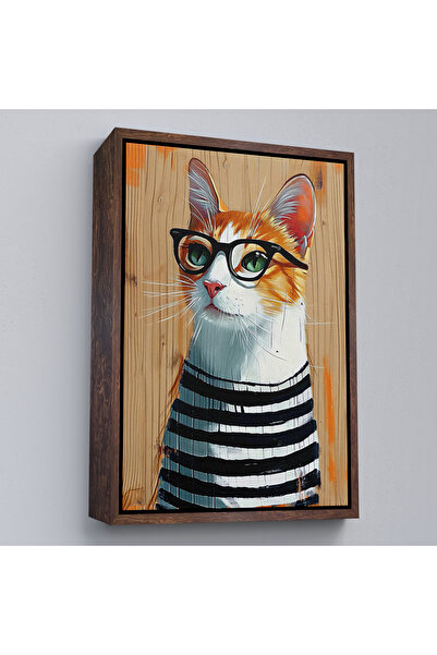 Oxyteez Pictură Cool Cat cu cadru din lemn-7644
