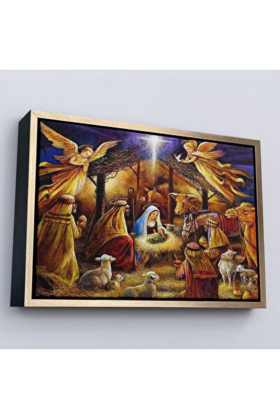 Home Tablou de Naștere a lui Hz într-un cadru de lemn - Cadou creștin-7205