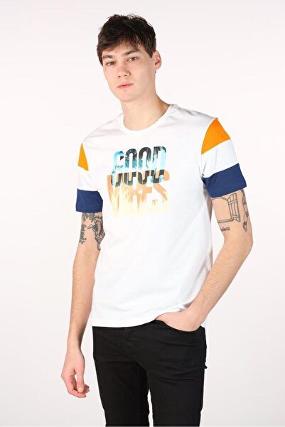 Arma Чоловіча біла футболка з коміром Y22344400201