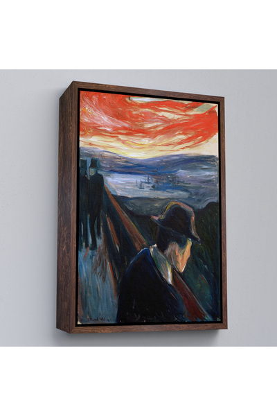 Oxyteez Edvard Munch cu rama din lemn - Tablou de nevoie - Despair-8108