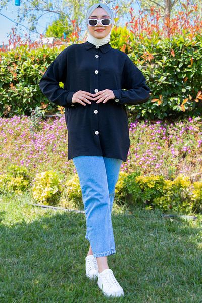 hafsamina Aerobin Tunic Μαύρο