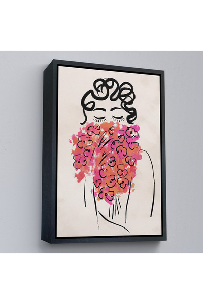 Oxyteez Tablou drăguț pentru femei cu cadru din lemn-7992
