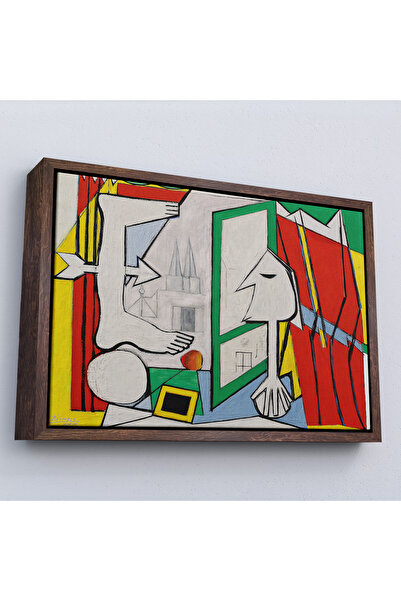 N NOXXO Pablo Picasso cu cadru din lemn - Pictură cu fereastră deschisă - La Fenetre Ouverte-7091