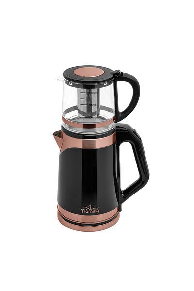 Any Morning De23203sx – Teekocher aus Stahl mit Glas-Teekanne