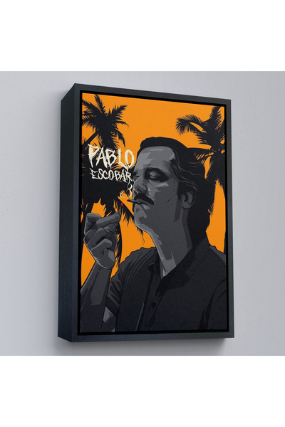 Limitless Ζωγραφική με ξύλινο πλαίσιο Pablo Escobar The Baron of Drugs-7801