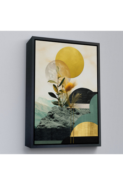 Oxyteez Pictură abstractă colorată cu cadru din lemn-8015