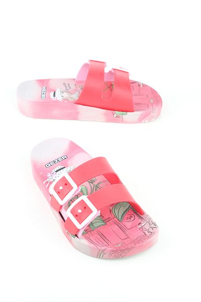 GEZER Summer Girl's Adjustable Two Buckles Suitable for Wet Floors Slippers