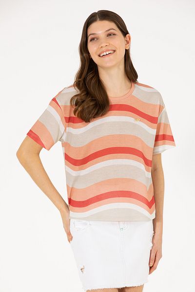 U.S. Polo Assn. Women's Powder Crew Neck T-Shirt 50263600 -Vr042