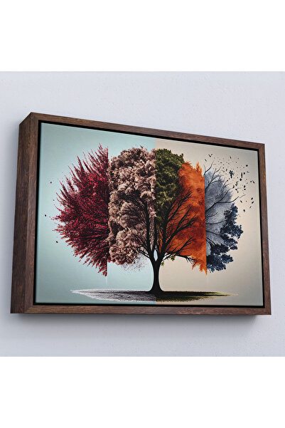 Oxyteez Diagrama arborelor în patru sezoane cu cadru din lemn-7226