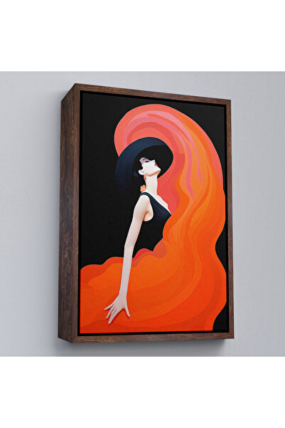 Oxyteez Tablo-7659 de femeie abstractă frumoasă cu cadru din lemn