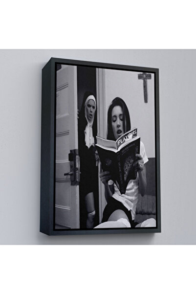 Oxyteez Pictură Călugăriță prinsă cu cadru din lemn-7949