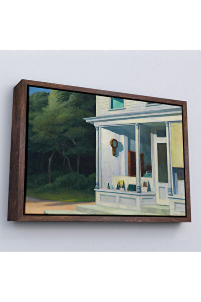 Oxyteez Edward Hopper cu cadru din lemn - Pictură la 7 dimineata - Seven A.M-...