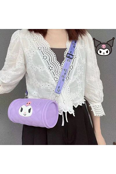 Köstebek Lilac Kuromi Bag with Silicone Strap - Cylinder Design