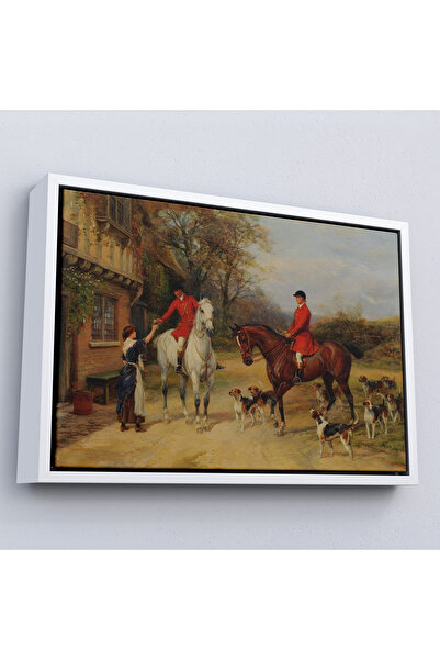 N NOXXO Heywood Hardy's English Village Painting with Wooden Frame-7017