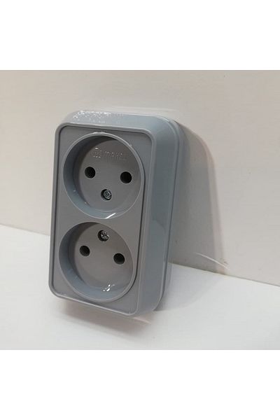 MAKEL Gray Hydroponic Surface Mounted Double Socket