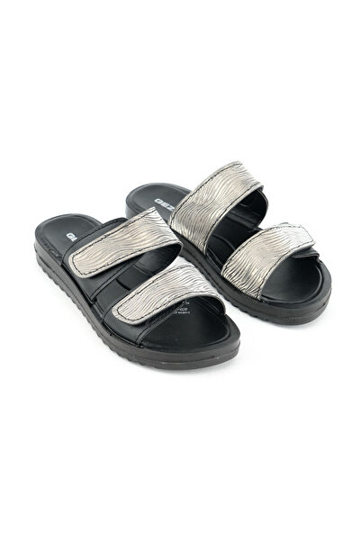 GEZER Papuci zilnici ajustabili cu două catarame pentru femei de vară