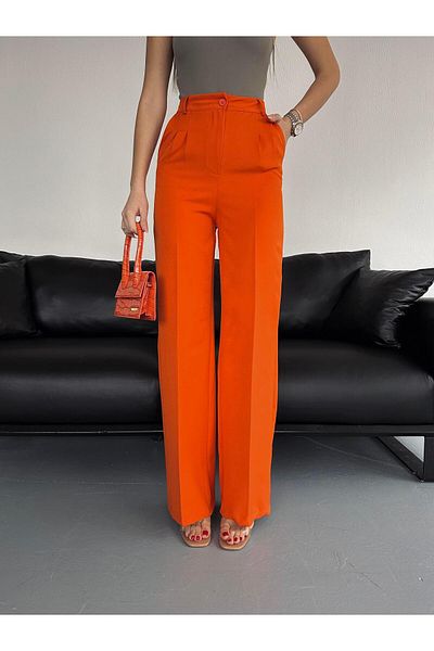 'Ello Orange Palazzo Trousers - Iron Trace