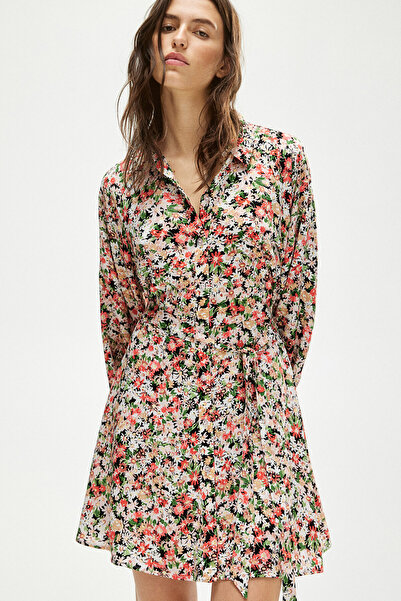 H&M Balon Kollu Gömlek Elbise