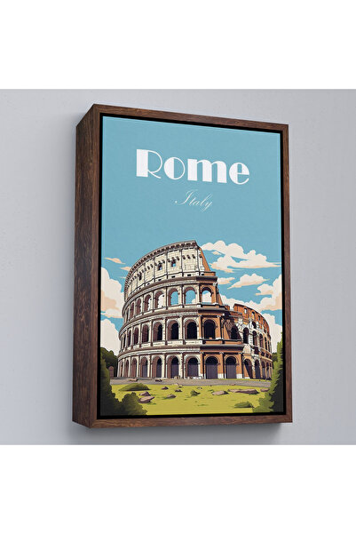 Oxyteez Roma Italia Colosseum cu cadru din lemn Tablo-7696