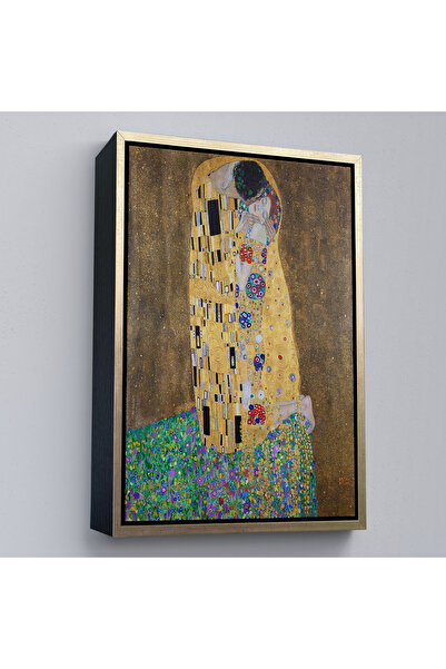Oxyteez Pictură cu ramă din lemn The Kiss de Gustav Klimt - The Kiss By Gusta...