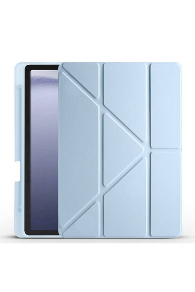 Hatreds Galaxy Tab A9 Case with Folding Pen Compartment Tri Folding Stand Cover with Sleep Mode