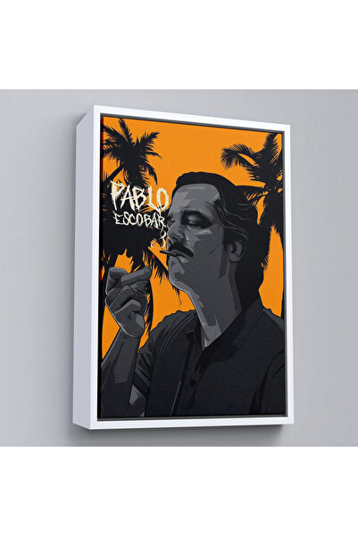 N NOXXO Wooden Framed Pablo Escobar Baron Painting-7801