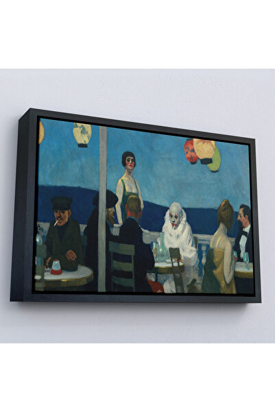 Oxyteez Edward Hopper cu cadru din lemn - Pictură Blue Night-7131