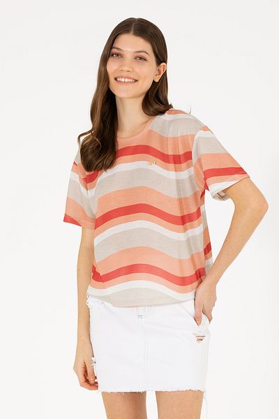 U.S. Polo Assn. Women's Powder Crew Neck T-Shirt 50263600 -Vr042