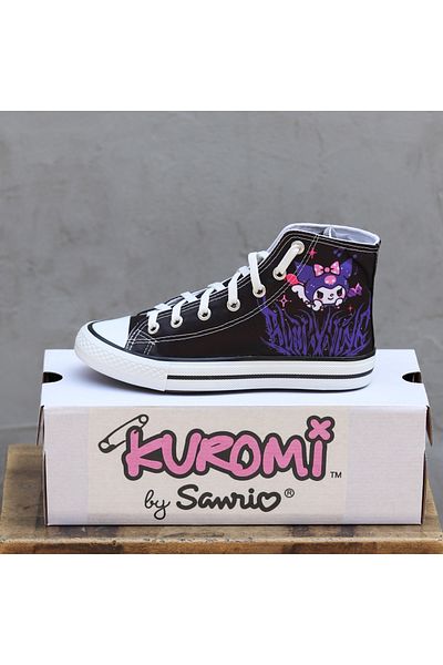 Köstebek Long Anime Kuromi Canvas Shoes