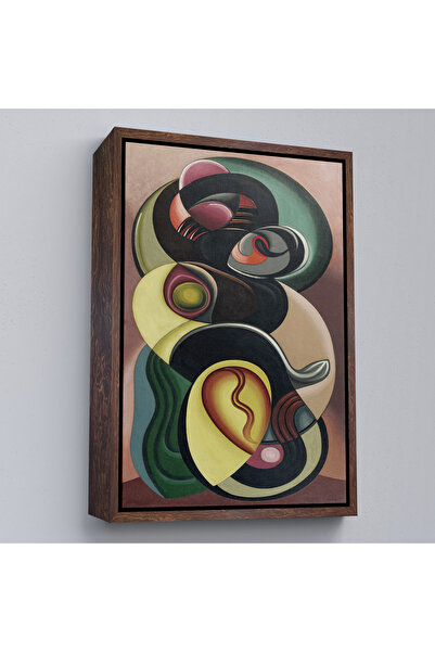 Oxyteez Auguste Herbin cu cadru din lemn - Diagrama de mișcare a compoziției-...