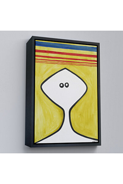 Oxyteez Alexander Calder cu cadru din lemn - Pictură abstractă a capului - He...