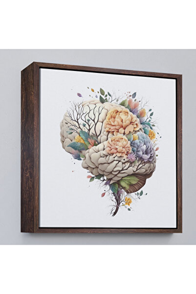 Oxyteez Tablou fantastic al creierului uman cu rame din lemn - Cadou Spitalul...